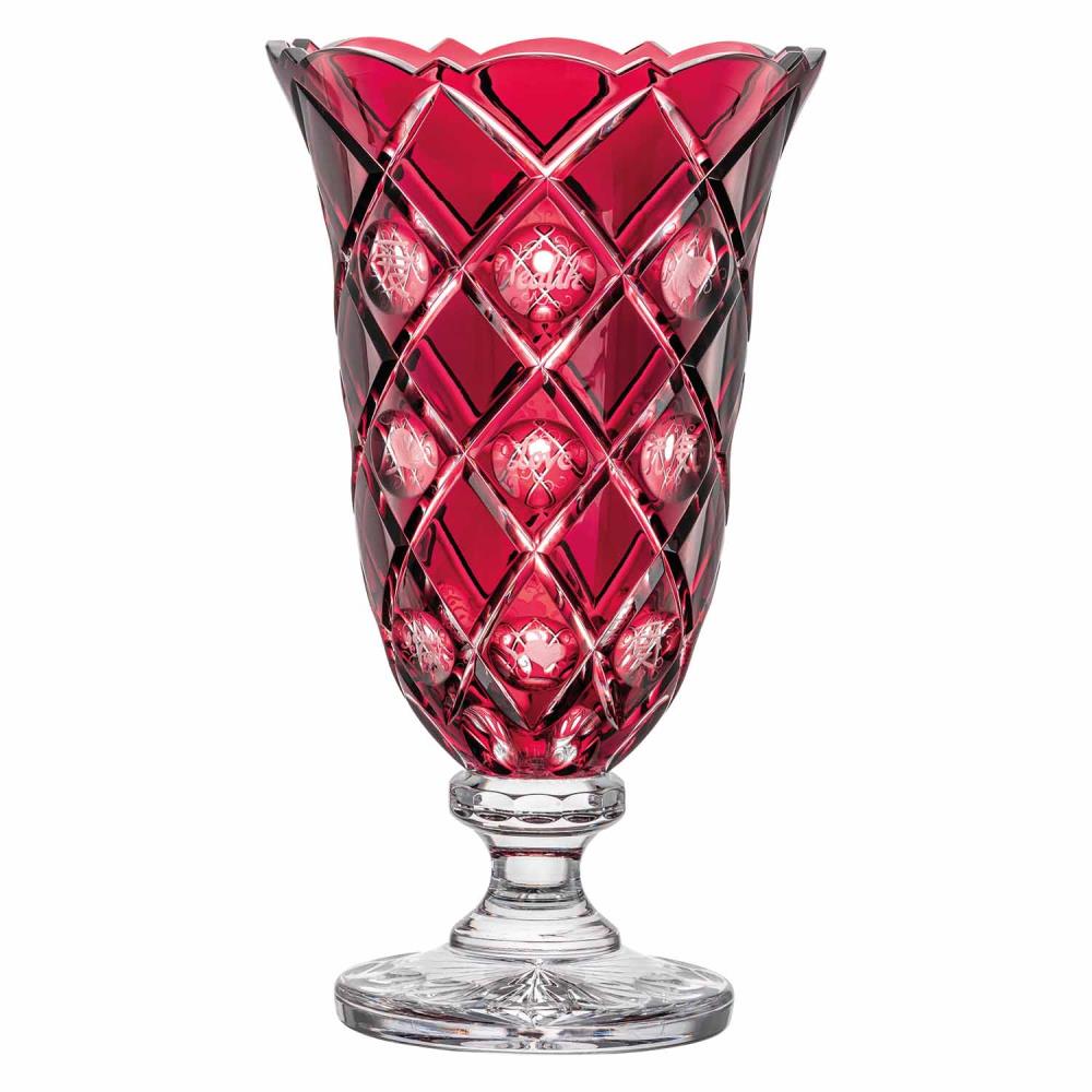 Vase Kristallglas Money & Health rubin (37 cm)