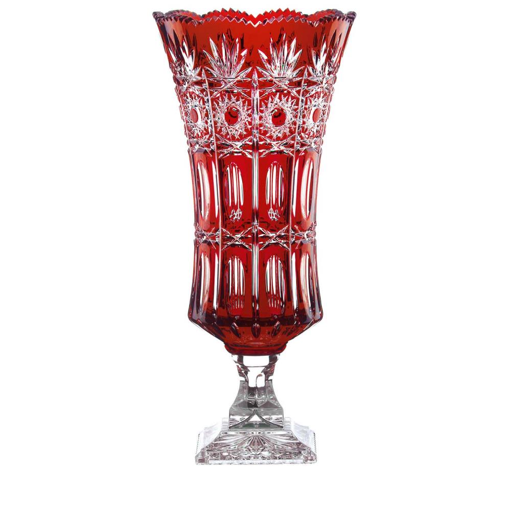 Vase Kristallglas Dresden rubin (43 cm)