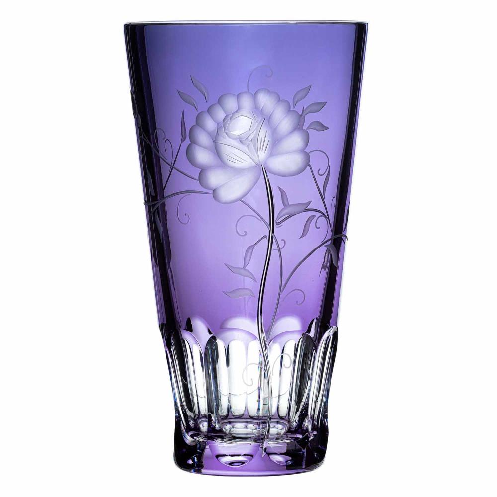 Vase Kristallglas Rose lavender (28 cm)