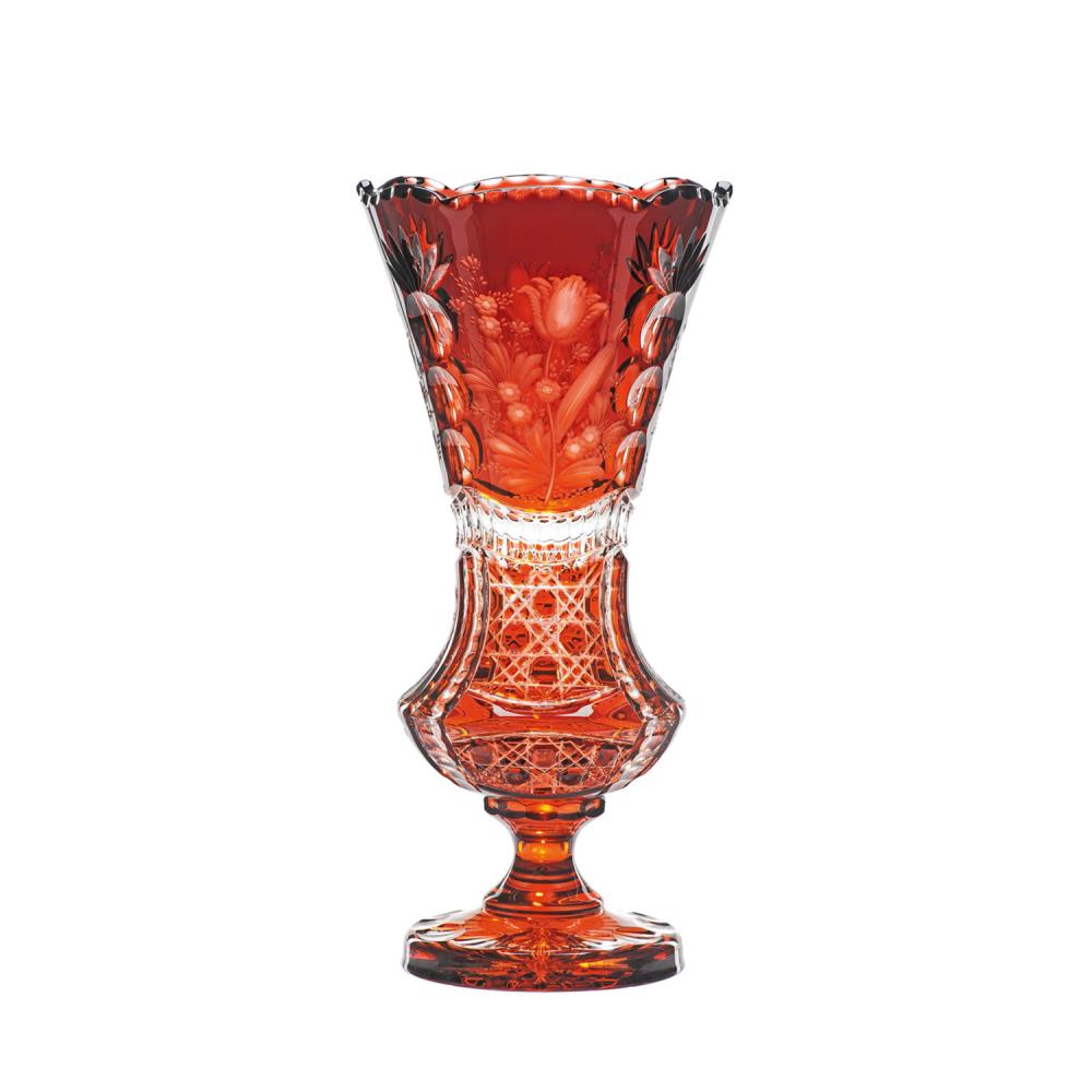 Vase crystal Tulipa rubin red (42 cm)