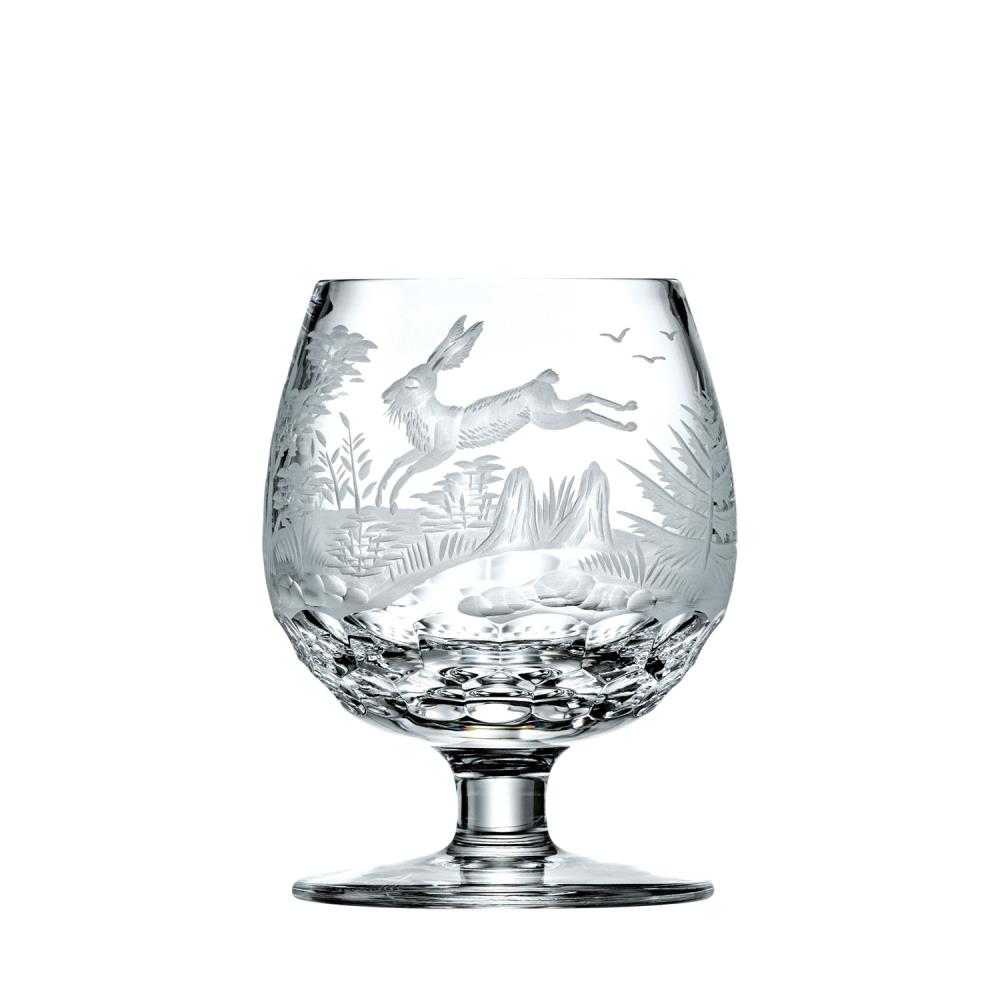 Cognacglas Kristall Jagd Hase clear (10,6 cm)
