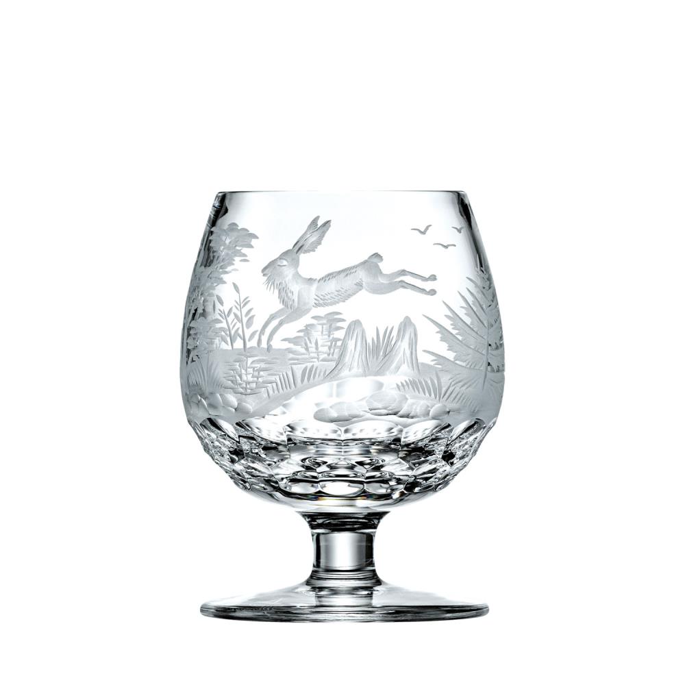 Cognac glass crystal hunt rabbit clear (10,6 cm)