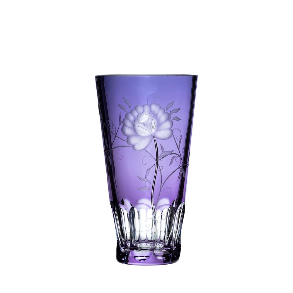 Vase Kristallglas Rose lavender (23 cm)