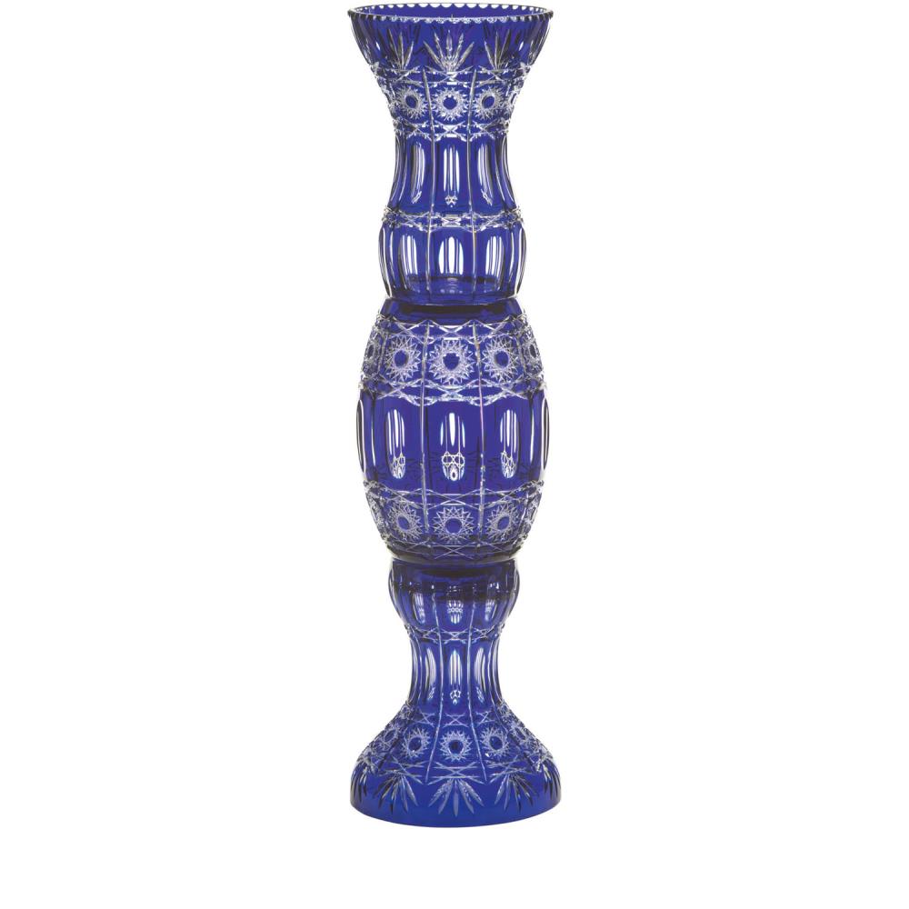 Floor vase crystal glass Dresden cobalt (112 cm)