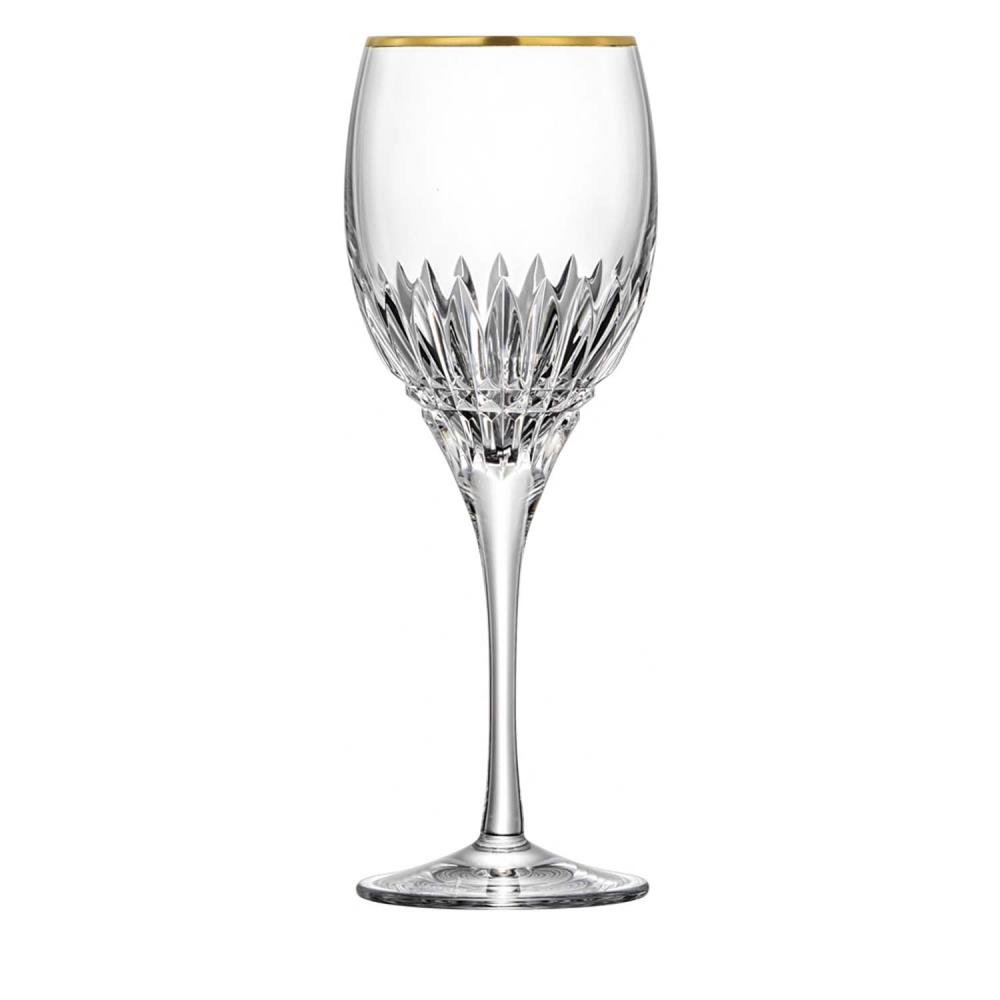 red wine glass crystal Empire Gold rim clear (24 cm)
