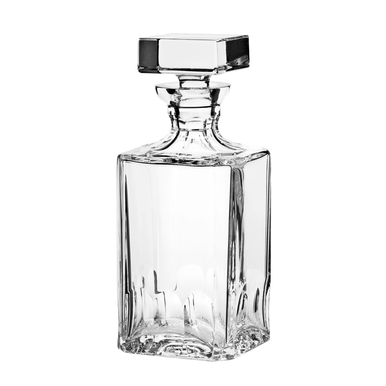 Whiskey decanter crystal Palais Platinum rim clear (25 cm)