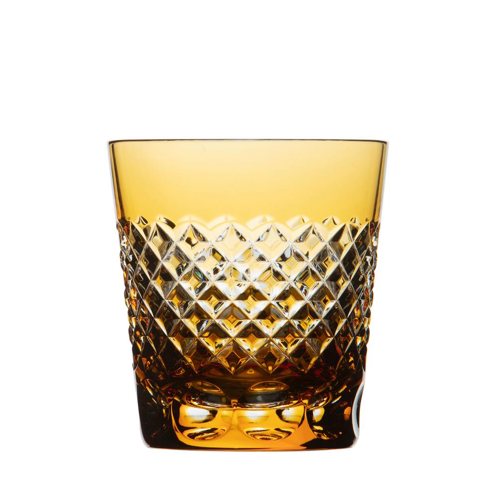 drinking glass crystal karo amber (9,5 cm)
