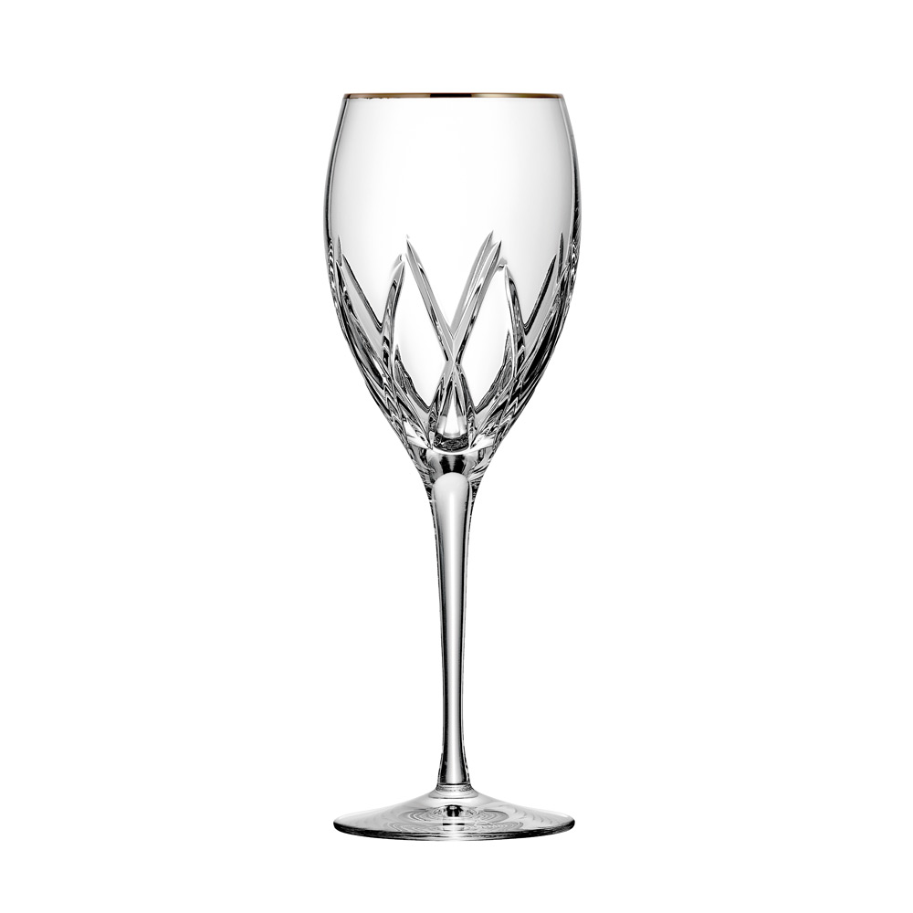 Red wine glass crystal London Gold rim (24,0 cm)